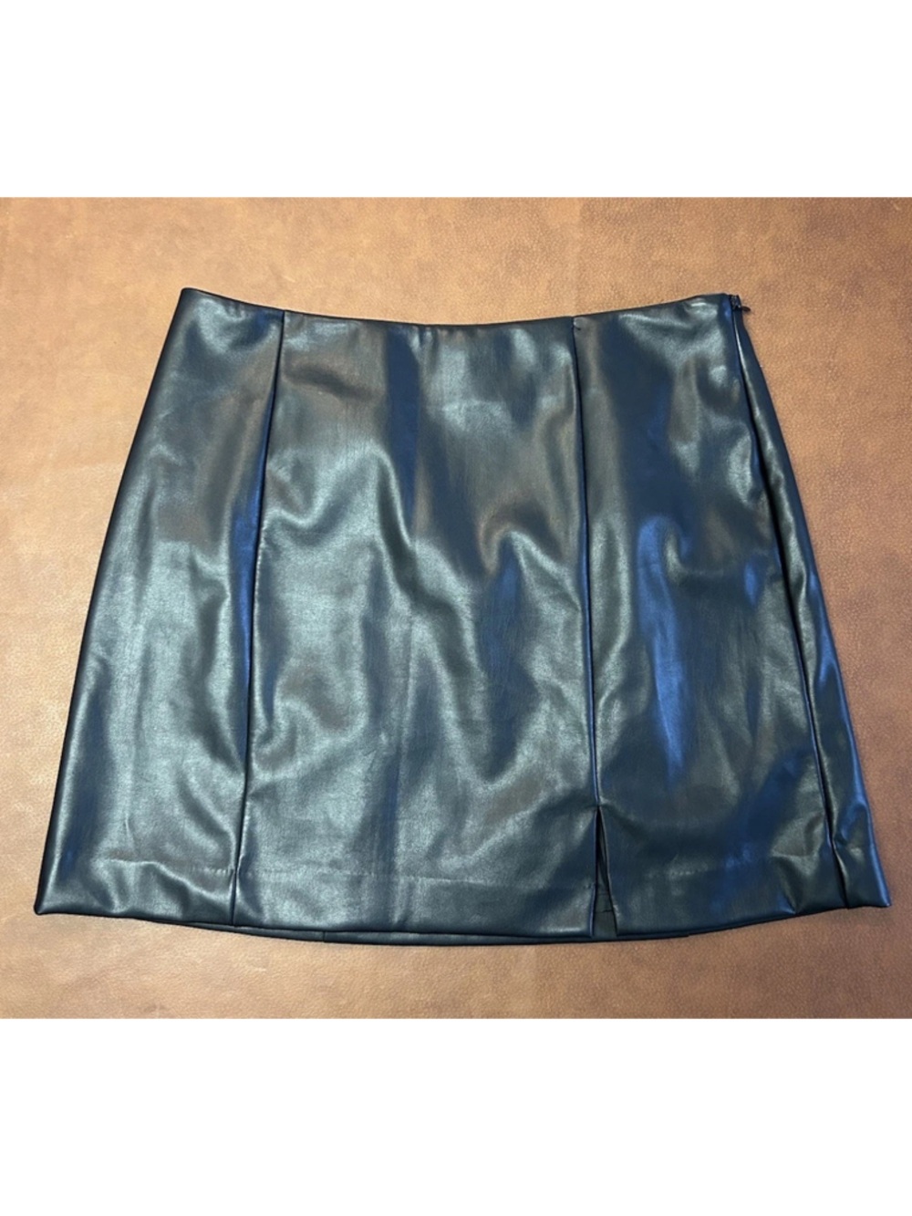 Worthington Black Faux Leather Pencil Skirt